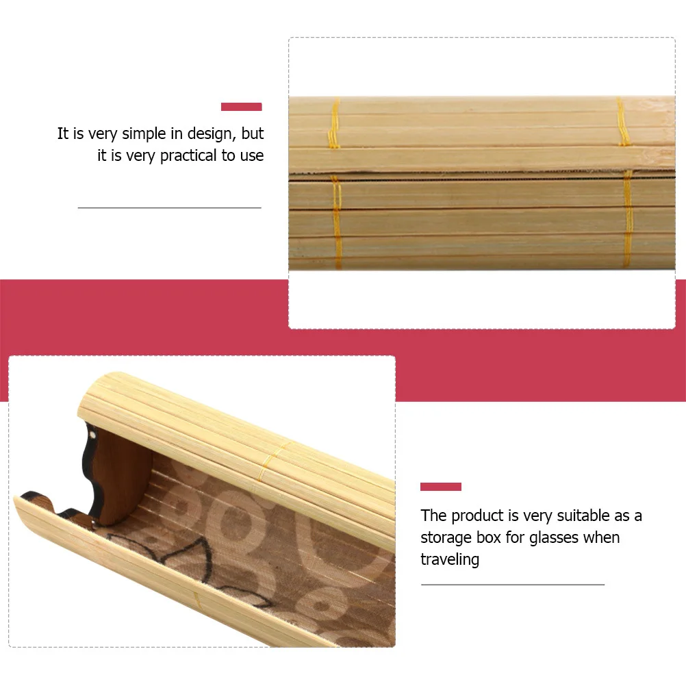 حافظة نظارات من الخيزران حاوية نظارات بيضاوية مقاومة للغبار صندوق تخزين النظارات الشمسية المحمولة للسفر للاستخدام اليومي حامل طول النظر الشيخوخي