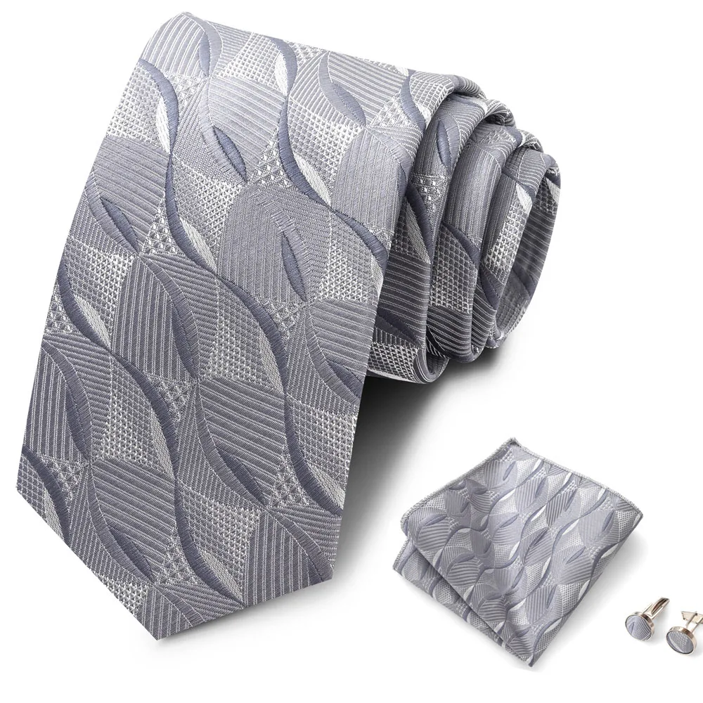 Luxusmarke, 8 cm, Krawatten-Einschubtaschentücher und Manschettenknöpfe-Set für Herren, goldenes Paisley-Muster, Geburtstagsgeschenk, Krawatten- und Anzugaccessoires, passend für Partys. – Detail 20