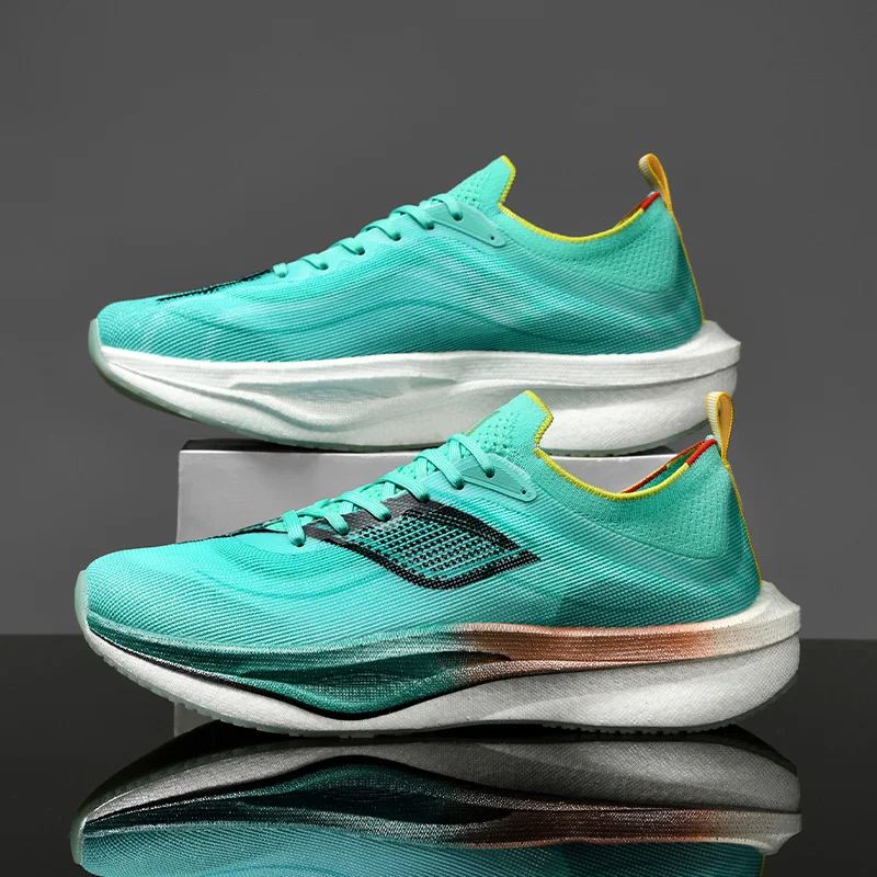 أحذية رياضية للرجال، أحذية جري خفيفة الوزن من ألواح الكربون، ممتصة للصدمات في الشتاء، مضادة للانزلاق، مقاومة للاهتراء، قابلة للتنفس #4