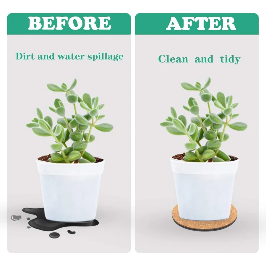 9 قطعة 3 أحجام الفلين الوقايات النباتية الفلين النباتات حصيرة 4 6 8 بوصة الفلين النباتات منصات DIY بها بنفسك الوقايات النباتية لنباتات المنزل في الداخل #6