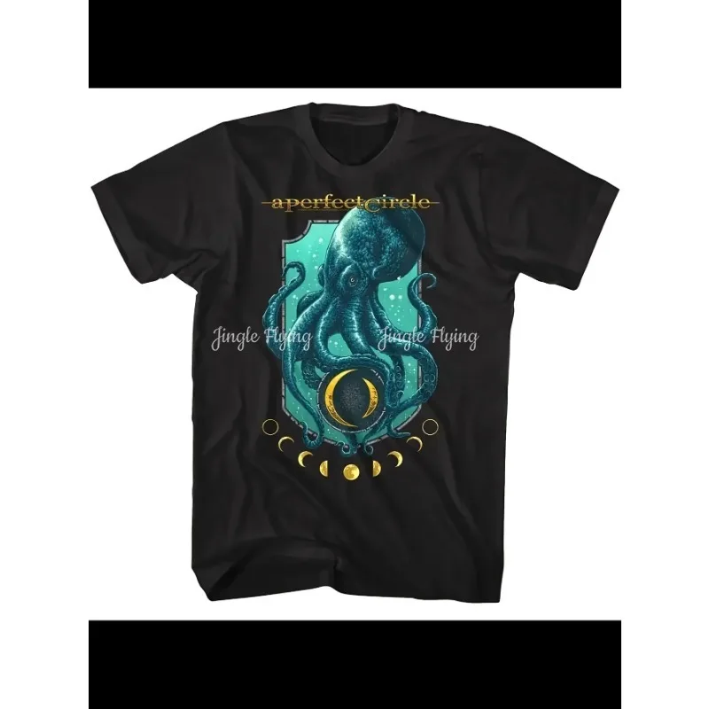 Футболка Perfect Circle Футболка Octo Moon Phase Винтаж Большой размер Настроить Унисекс Большой размер Мягкая дышащая