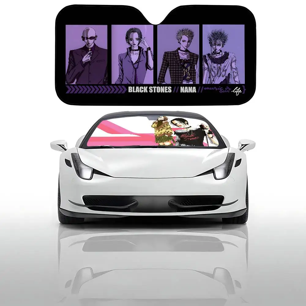 Anime N-NANA Car Sunshade Curtains Sunshade Car Window Windscreen Cover Sun Shade Auto Sun Visor Car-covers