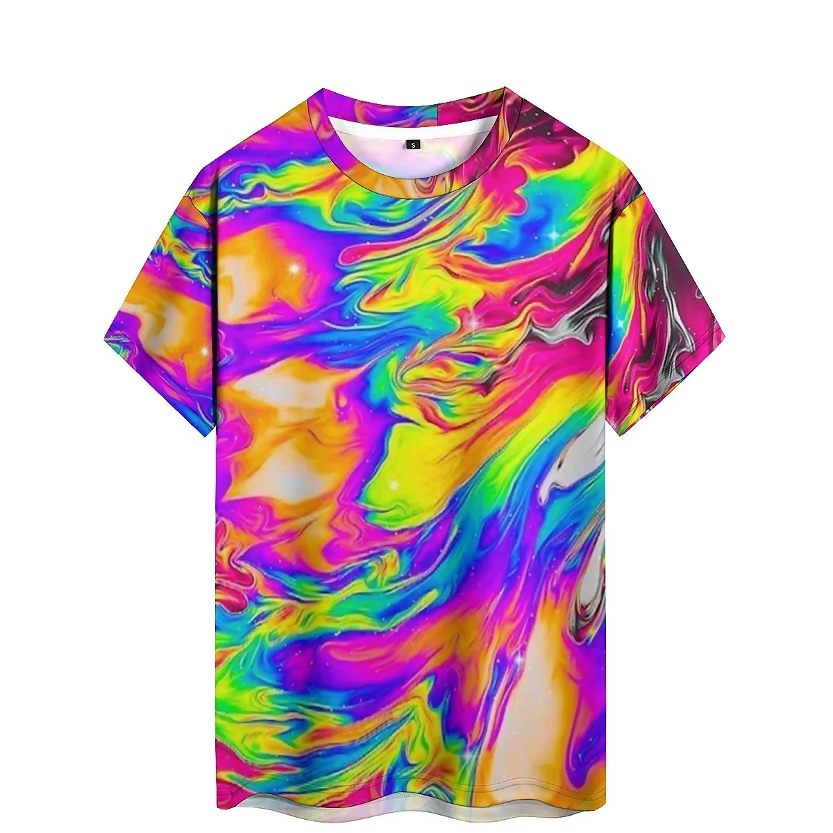 

men's 3D printed short sleeved T-shirt with ethnic style design, suitable for vacation travel and leisure, breathable and comfor