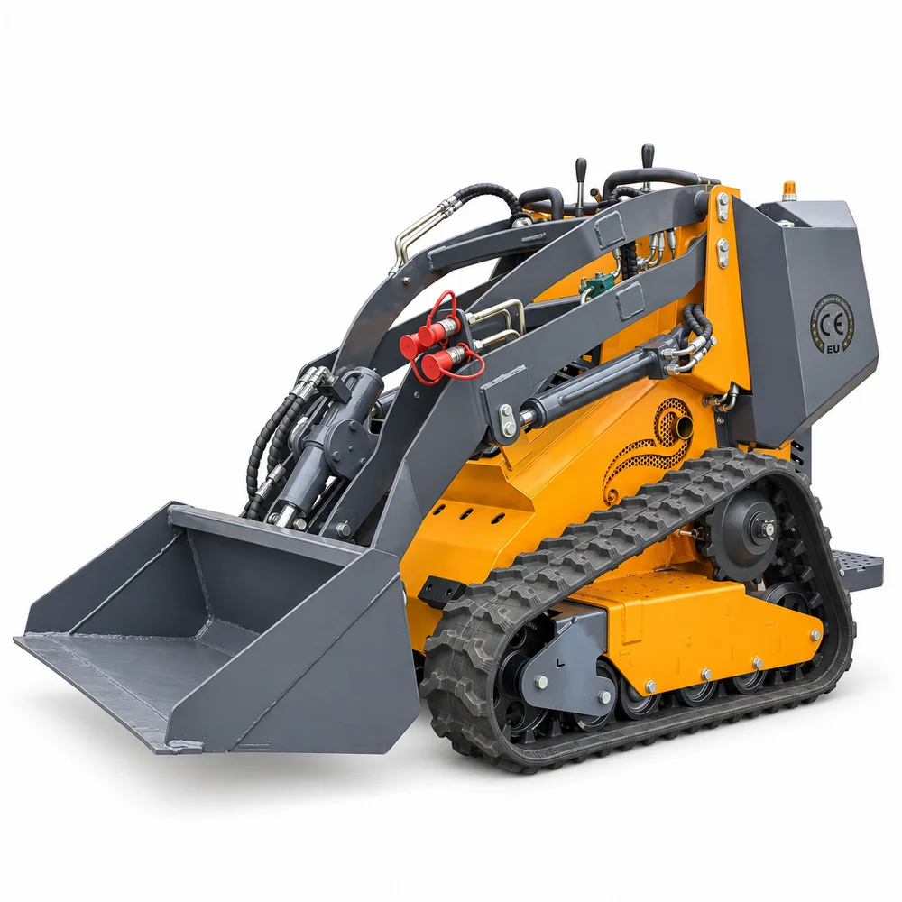 NMT60 Mini Track Loader 0.08m3 Bucket Hydraulic Skid Steer Machine for Soil Gravel Debris Handling and Site Cleanup view 6