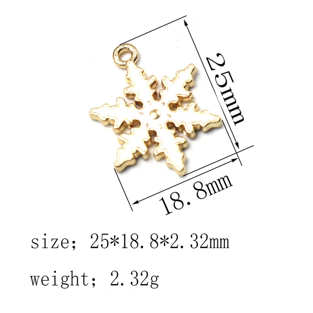 

10 Pcs Snowflake Pendant Jewelry Making Pendants Cartoon Charms Alloy Christmas Fashion