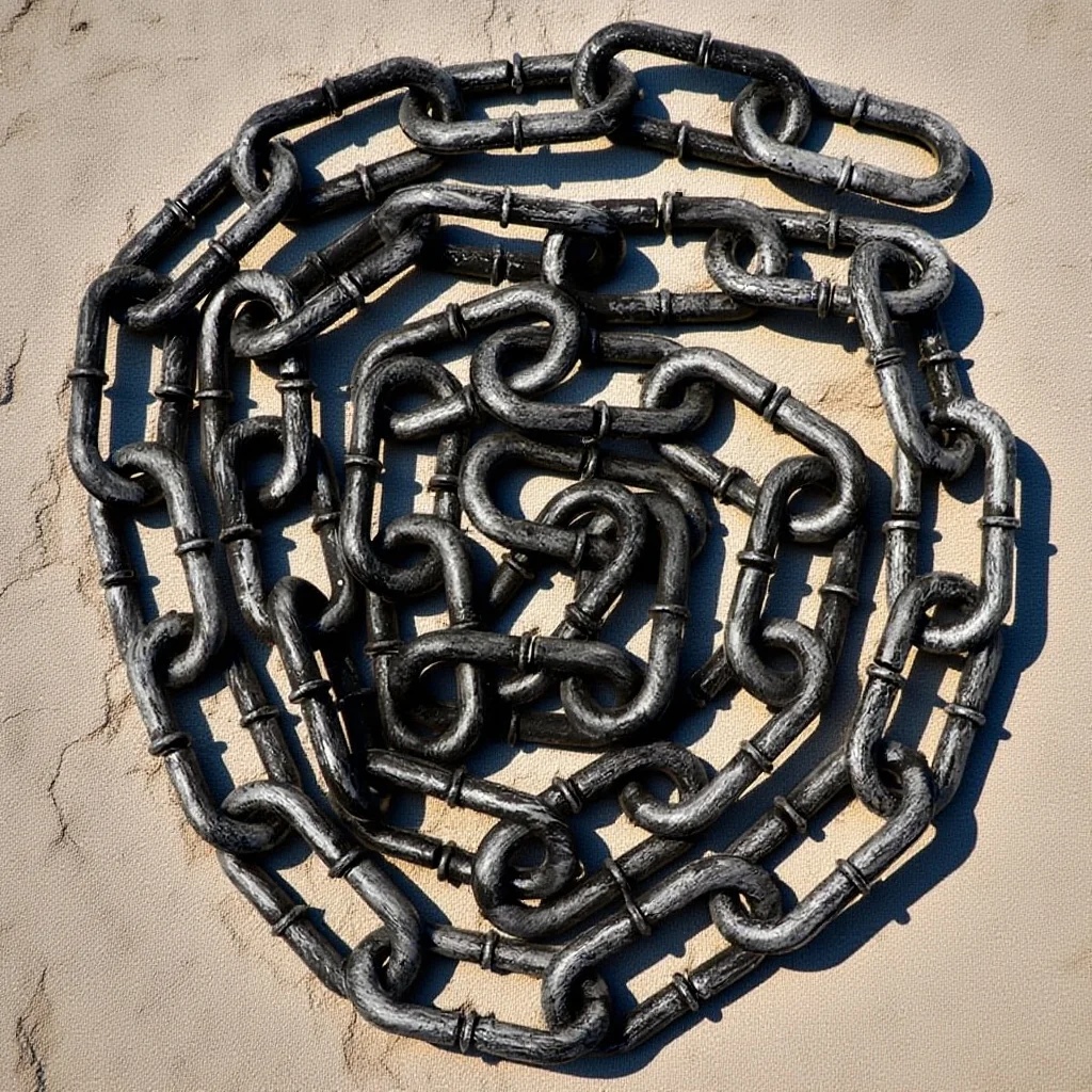 

1Pcs Simulation Plastic Iron Chain Halloween Prop Lightweight Chain Costume Decorative Party Prop