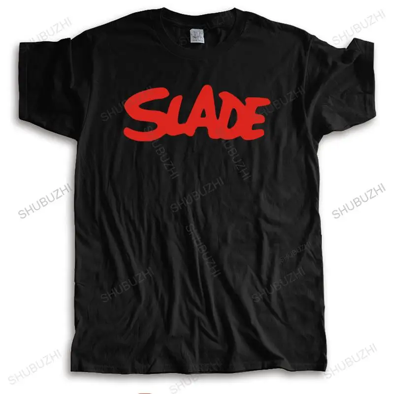 Camiseta com decote em O masculina, camiseta Slade, rock glam inglês, camiseta unissex, tops legais, marca de moda, adolescentes, início dos anos 70