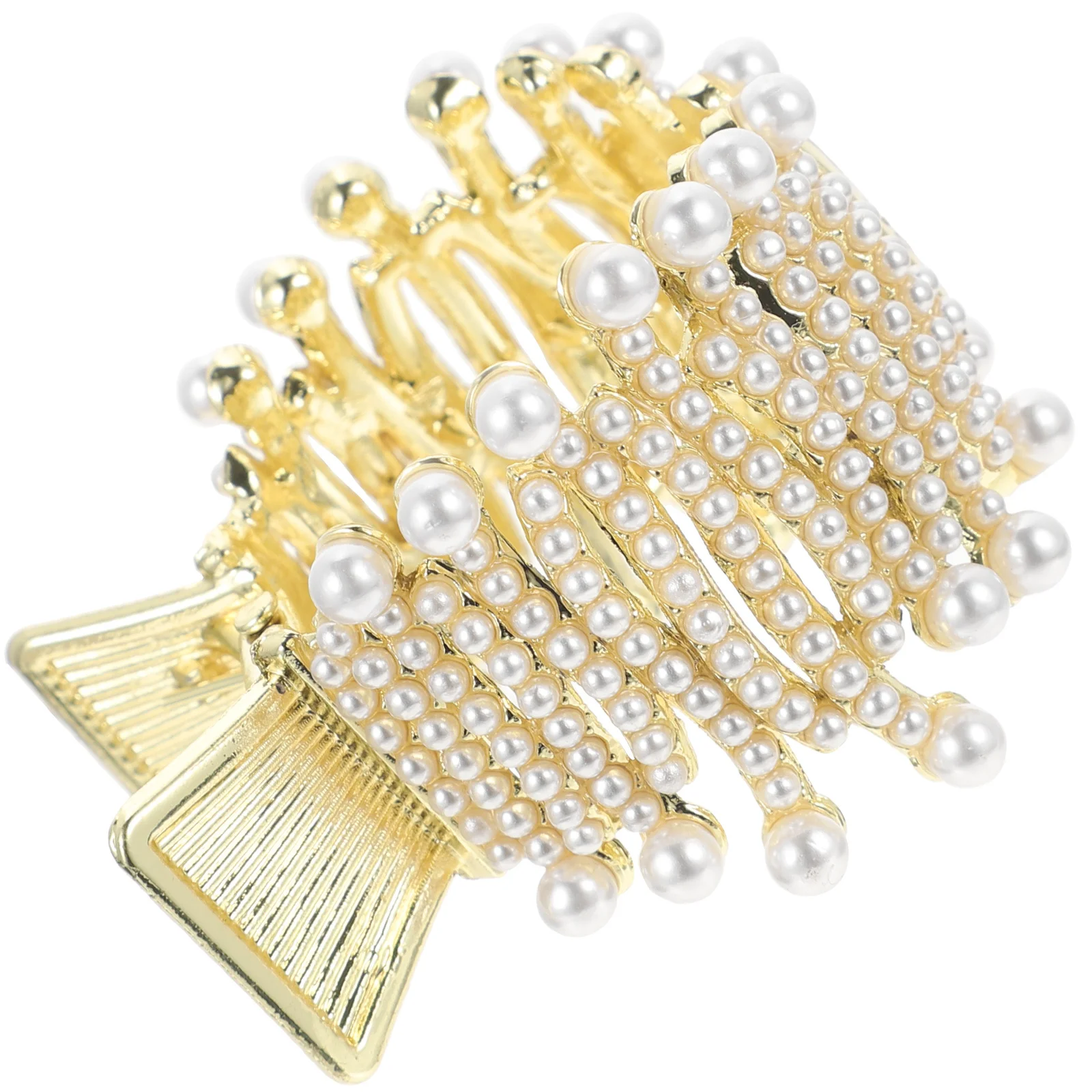 

Заколка-краб для волос с жемчугом для женщин: элегантный и простой дизайн, аксессуар для повседневного использования, вечеринок, путешествий, макияжа, ванны. Средний размер.