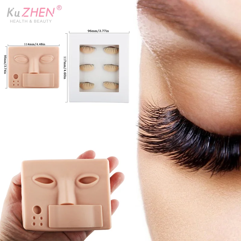 1 قطعة عارضة أزياء رئيس رمش تمديد ممارسة ماكياج اكسسوارات مع عيون قابلة للإزالة الرموش الصناعية تطعيم التدريب نموذج رئيس #1