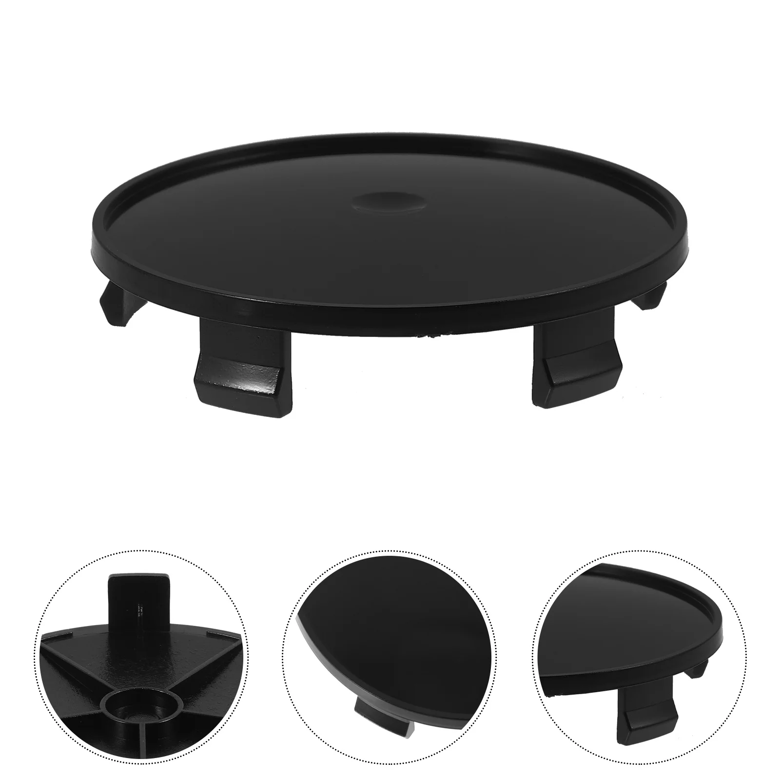 

4 Pcs Hub Caps for Automotive Center Cover Small Wheel Black Plastic Protective