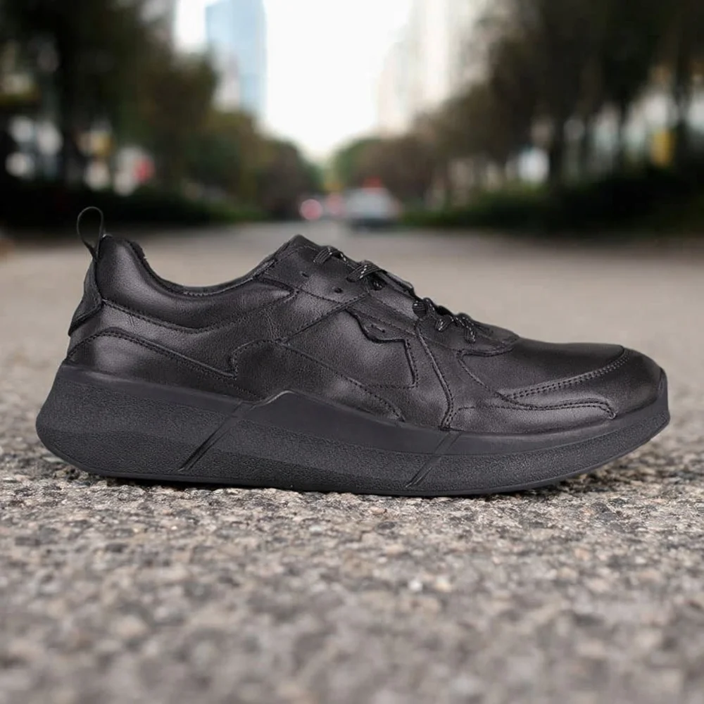 Cow Leather Shoes Men Casual Luxury Original Sneakers Outdoor Athletic Trekking Sports Business Driving High Quality Footwear