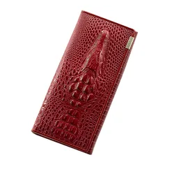 Luxury Wallet Purses Wallet for Women Long Zipper  Brand Genuine Leather Money Bag Large Capacity Crocodile Pattern Handheld Bag