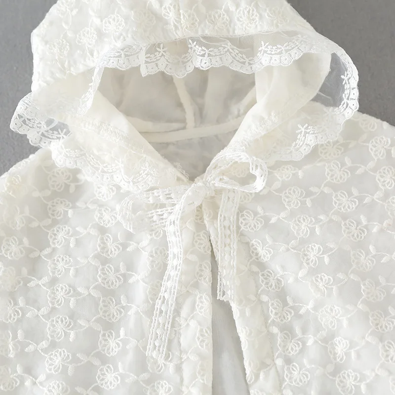 

Girls Cloak Coat Jacket Winter Cotton Windbreak 2025 Lace Warm Spring Summer Overcoat Christmas Children's Clothing