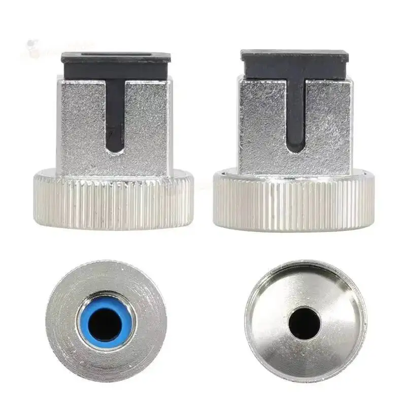 M16/M8 Fiber Connector SC/ST/ FC Optical Power Meter  Adapter Conversion Head Red Pen Metal Cap Adapter Coupler Flange image 3