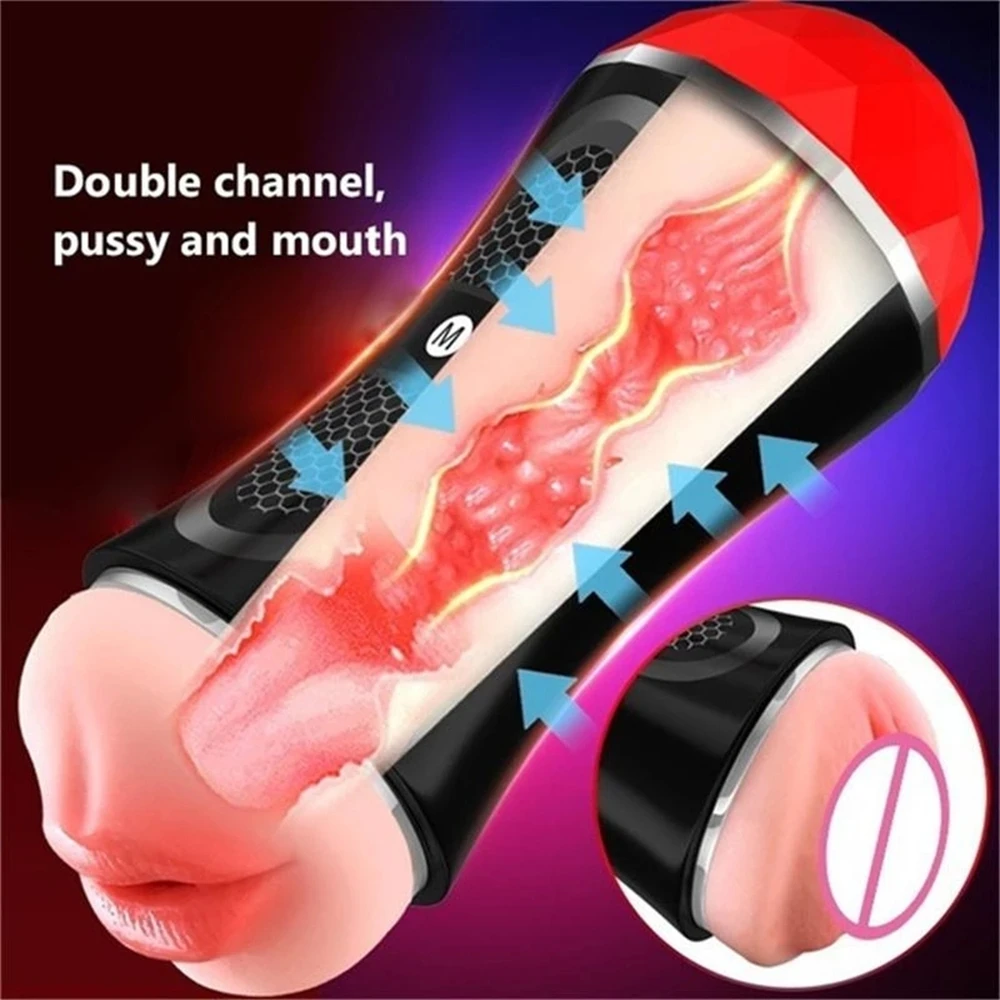 Mastjaune-Pocket Pussy Sex Toys pour hommes, vraie bouche, vagin, succion sous vide, pipe, machines sexuelles, mâle Mastjaune ation Cup, adultes de