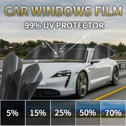 3/1M 5/15/25/50/70 Percent VLT Black Car Window Solar Film Protection Privacy Heat UV Block Scratch Resistant For Benz GLK-Class