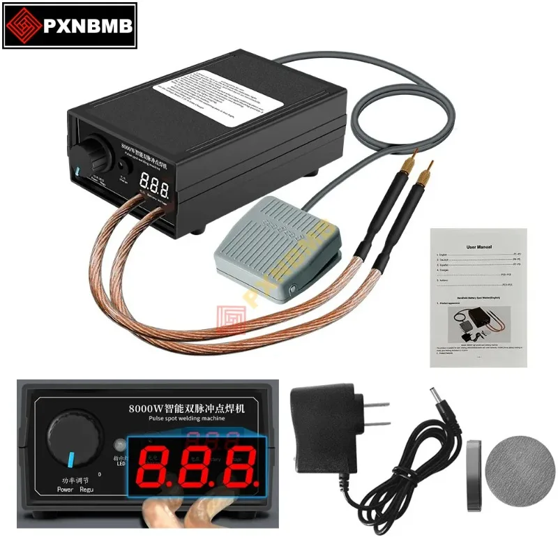 8000W Power Spot Welder For 18650 Battery Spot Welding DIY Portable Touch Welder Can Weld Mobile Phone Battery Charging Models