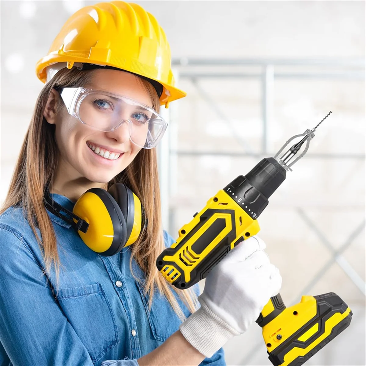

New 7 Pcs Square Hole Drill Bit with 1 Square Hole Drill Bit Adapter Mortising Chisel Set, Power Tool for Drill Machines