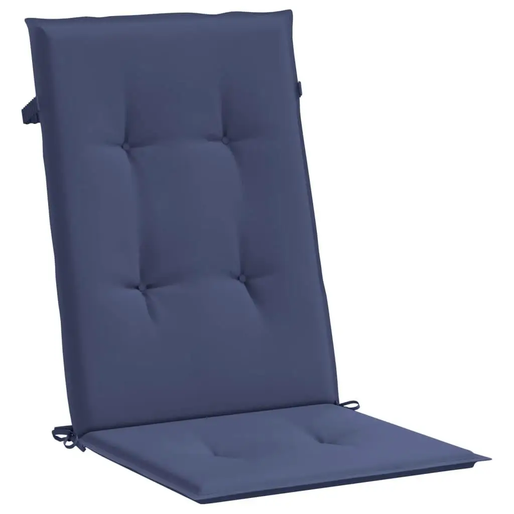 Set di 2 cuscini per sedia con schienale alto blu navy: tessuto premium per comfort e stile