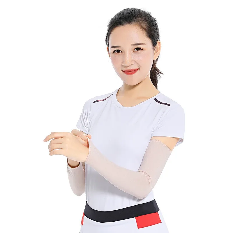 Arm Sleeves Ice Fabric Breathable Quick Dry Running Sportswear Sun UV Protection Long Arm Cover Cycling Arm Sleeves