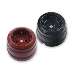 High Quality European Ceramic Socket EU Wall Outlet Black White Brown 16A 110-250V