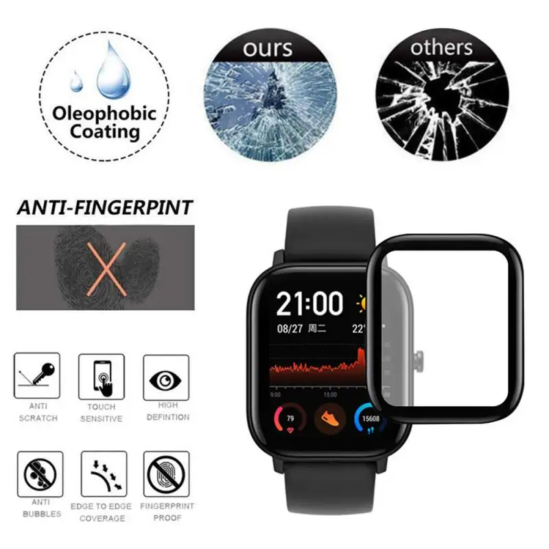 1PCS/2PCS/5PCS 3D Tempered Glass Watch For Amazfit GTS Screen Protector Protection Film For xiaomi huami Amazfit GTS Smart Watch