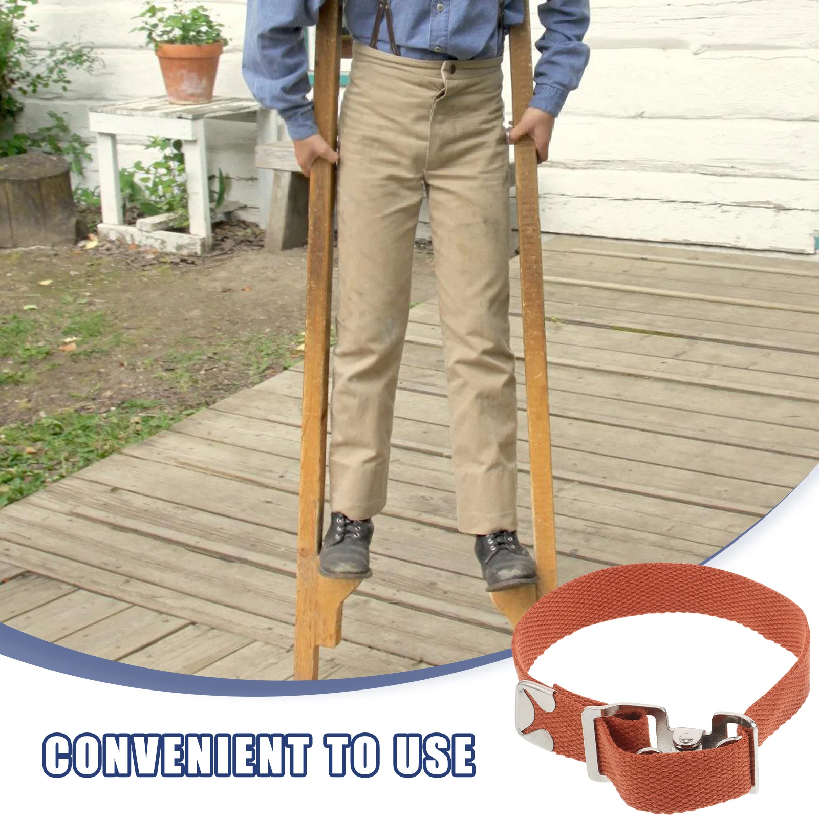 

2 Pcs Stilt Shoe Straps Drywall Stilts Accessories Clown for Men Replacement Part Bands Leg Parts Fixing Kit Cuff Plasterboard