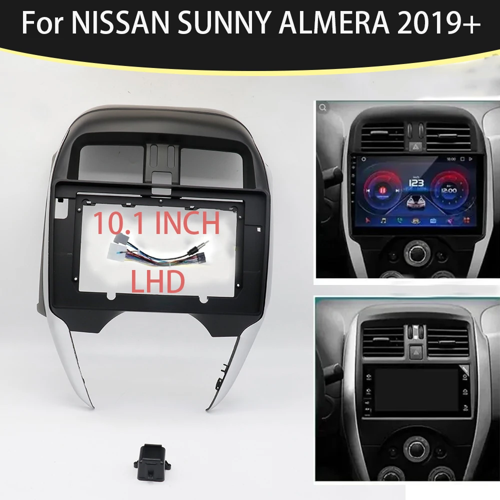 10 Inch Car Frame Fascia Adapter For 2019 NISSAN SUNNY Almera Latio Sunny Juke Versa Fitting Panel Kit