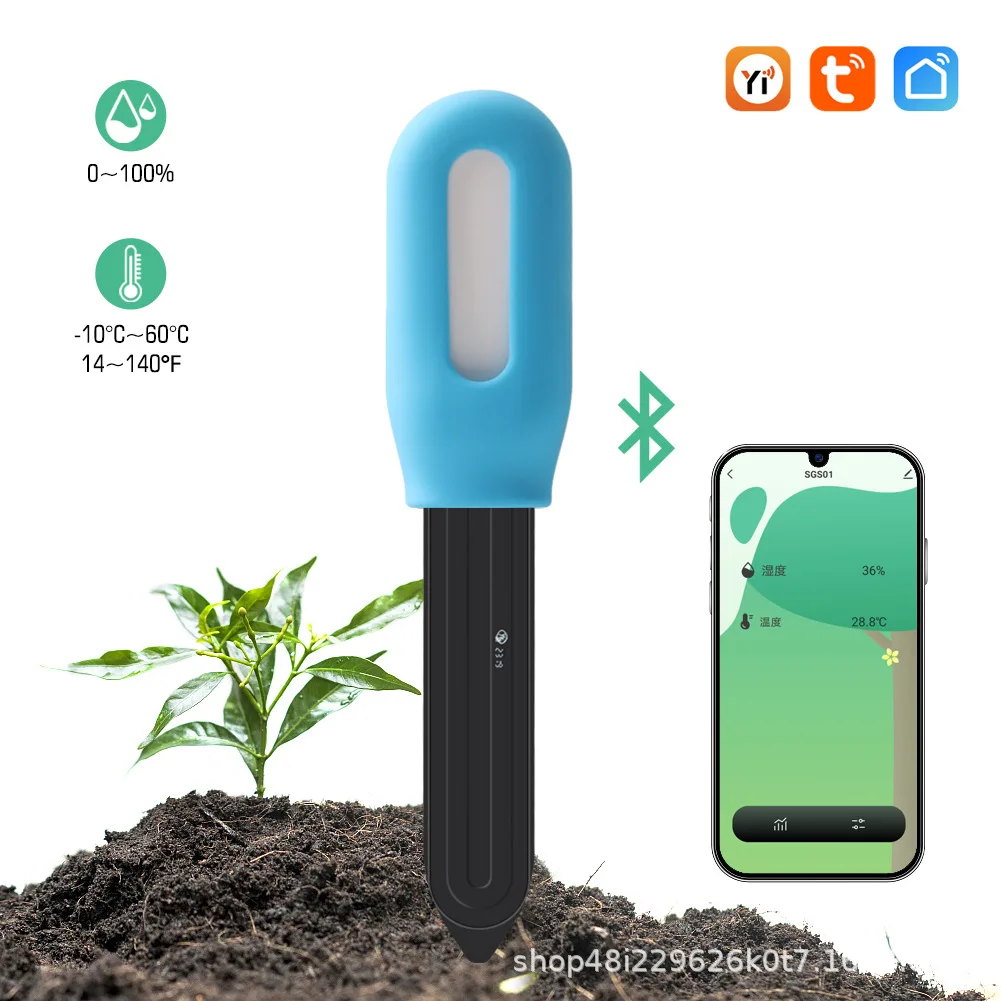 SGS01 Graffiti Bluetooth Connection Temperature Humidity Soil Detector Orchard Greenhouse Planting Soil Moisture Detector