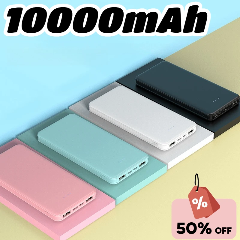 

Ультратонкий портативный аккумулятор емкостью 10000 мАч, сверхбыстрое зарядное устройство 20 Вт, внешний запасной аккумулятор с двумя выходами и двойным входом