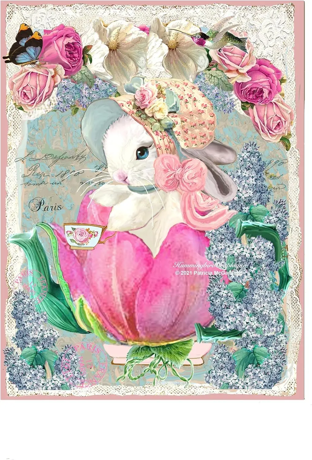 Metal Tin Signs BABY BUNNY SPRING Tulip Teapot Farm Metal Sign Lodge Yard Garden Poster 12x8 Inch Plaque sign