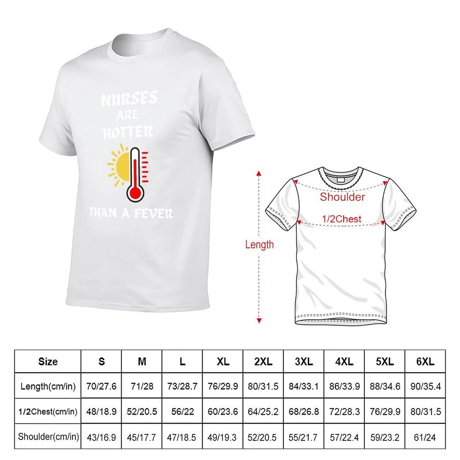 Nurses are hotter than a fever T-Shirt Gym Wear Breathable Short Sleeve Tee