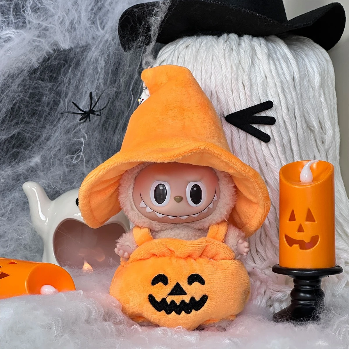 17 センチメートル磁器人形交換服 3.0 ラブブ服ハロウィン魔法の魔女カボチャドレスアップ人形おもちゃアクセサリー