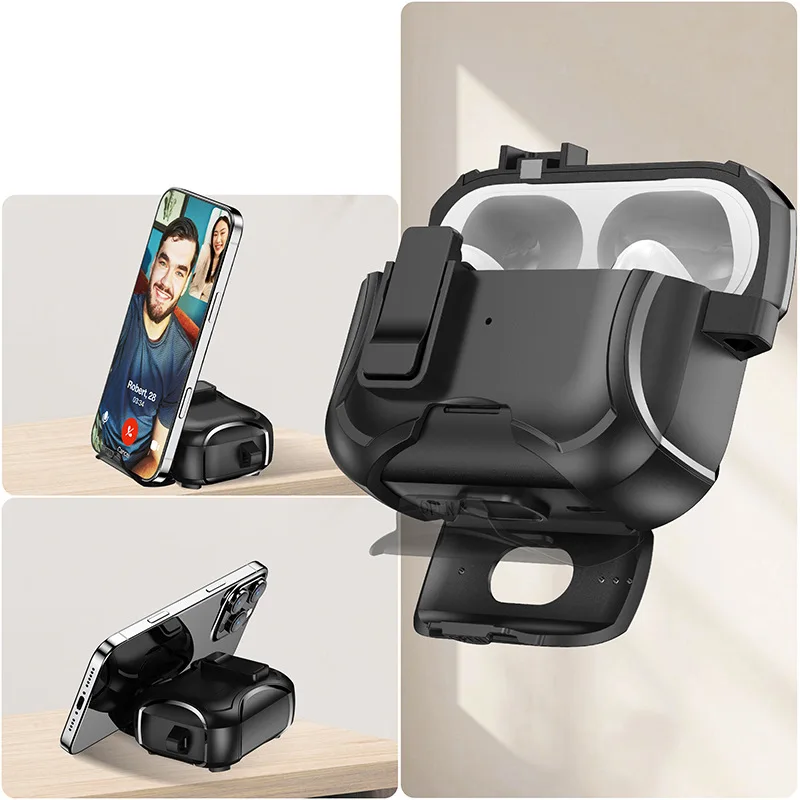 Pokrowiec na Apple Airpods 4th USB-C(2024) Nowy wspornik sprężynowy Magnetyczna powłoka ochronna zapobiegająca upadkom dla Airpods 4th Cover Funda