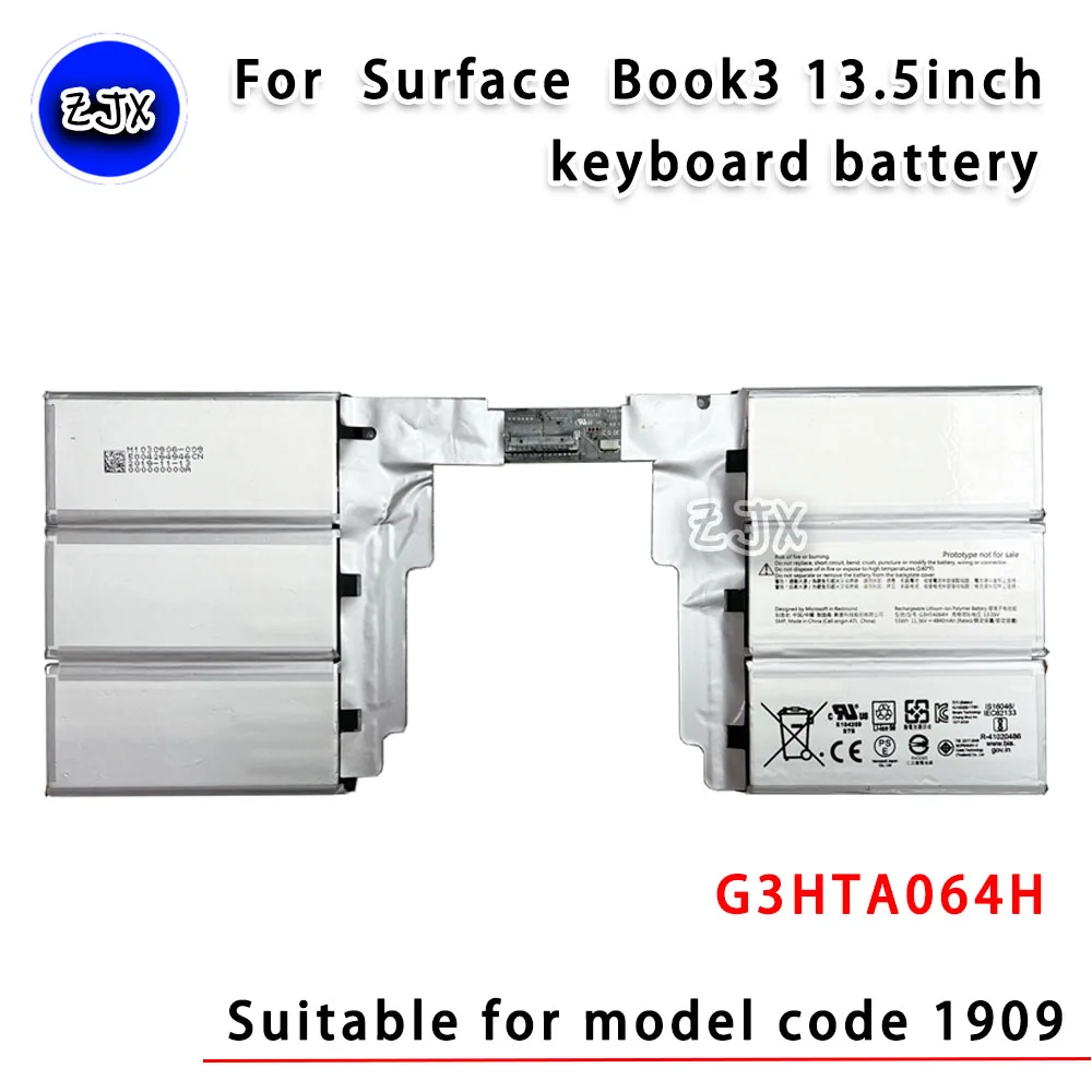 

Для Microsoft Surface Book3 13,5-дюймовый аккумулятор для клавиатуры 1909, аккумулятор для ноутбука G3HTA064H, оригинал