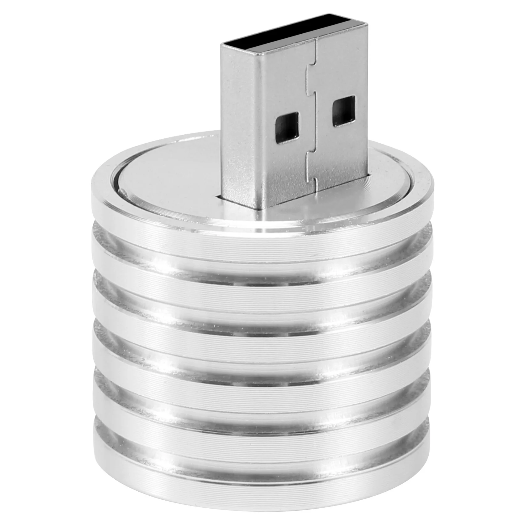 F-F Aluminum 3W USB LED Lamp Socket Spotlight Flashlight White Light