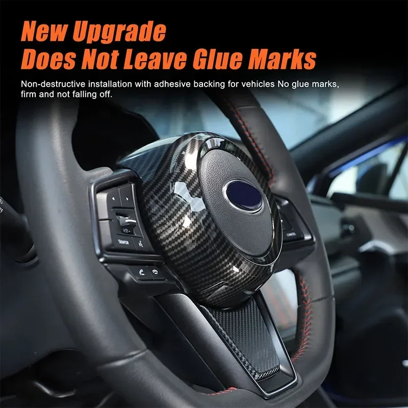 لسوبارو WRX 2022-2024 ABS ألياف الكربون سيارة السيارات عجلة القيادة القرن زر غطاء إطاري الكسوة الداخلية اكسسوارات السيارات