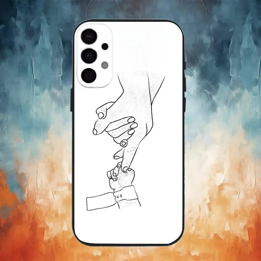 Чехол для телефона «Мама, дочь, сын, папа», для Samsung S25, S24, S21, S22, S23, S30, Ultra, S20, Plus, Fe, Note, 10,9,5G, черный чехол