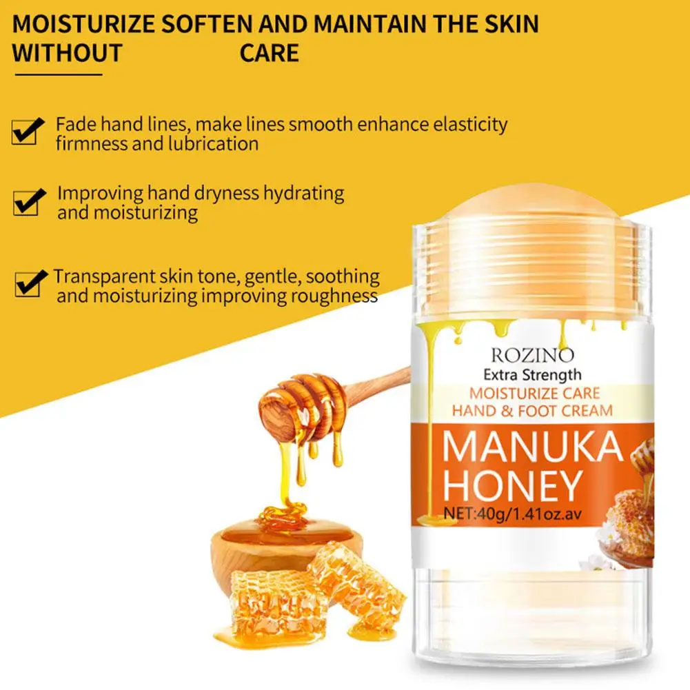 40g Honey Foot Cream Repair Cream Stick For Dry & Chapped Hand And Feet Moisturising Skin Care For Women And Men Q8B6