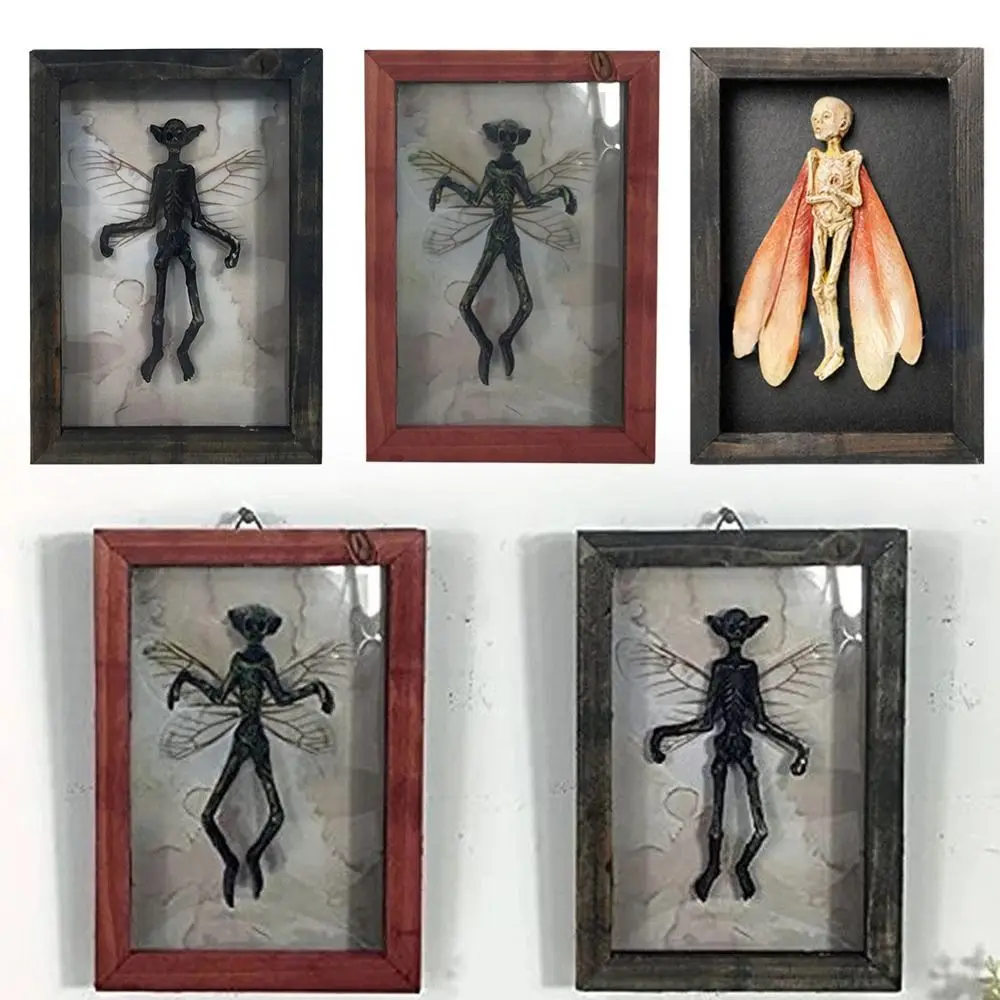 Mysterious Ghost Specimen Gothic Decor Photo Frame Oddities and Curiosities Halloween Decorations Fairy Skeleton Witchy Decor