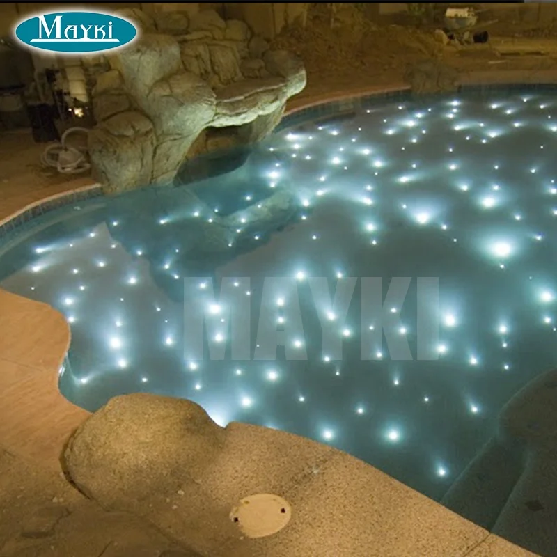Outdoor 14 Core Starry Sky Ceiling Fibre Optic Multi-Core End Glow Plastic Optical Fiber Lighting For Pool