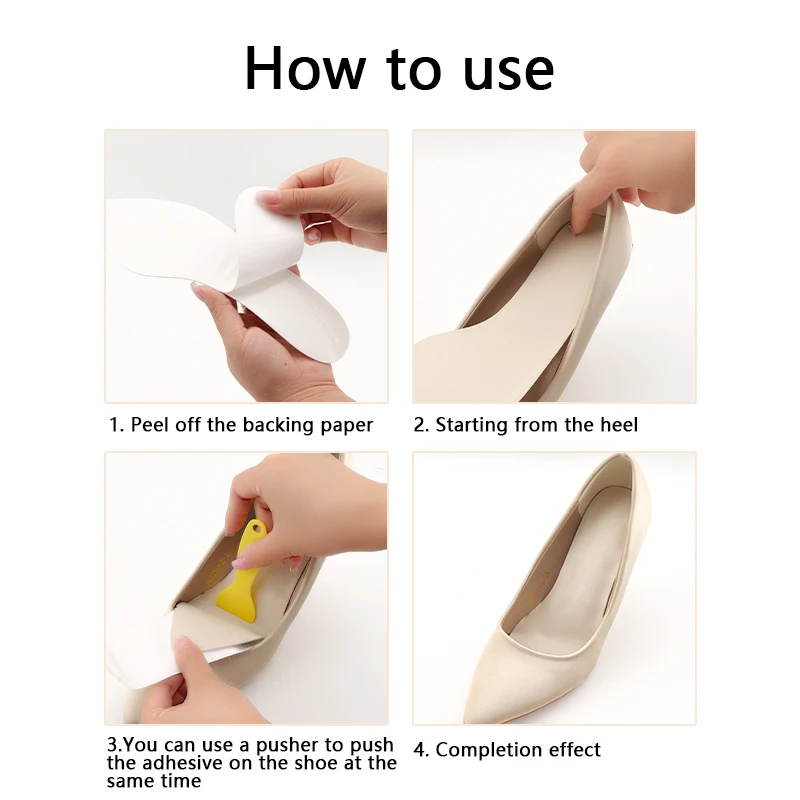 Sandals High Heels Half Pads Leather Insole for Shoes Non-slip Insert Women Ultra-thin Sweat-absorbing Breathable Can Be Pasted