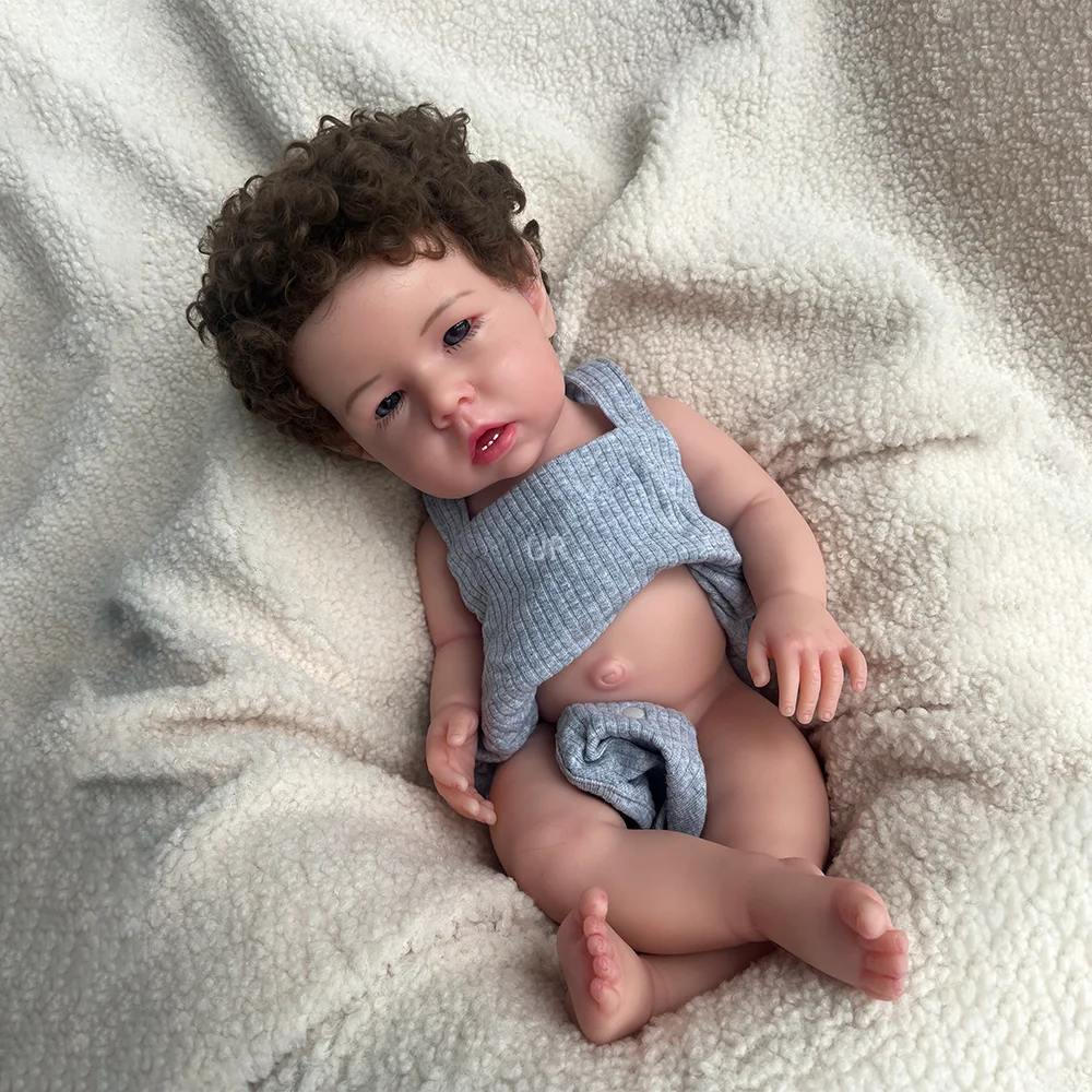 リアルな柔軟なシリコーンリボーンベビーボーイ 50 センチメートルソフトボディリアルな表情人形特別な瞬間の忘れられないギフトとして