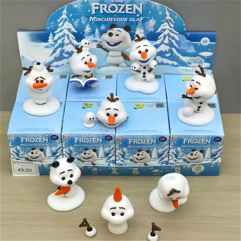 

TOPTOY FROZEN MISCHIEVOUS OLAF Series Blind Box Kawaii Action Figure Doll Mystery Desktop Trendy Toys Surprise Bag Pendants Gift