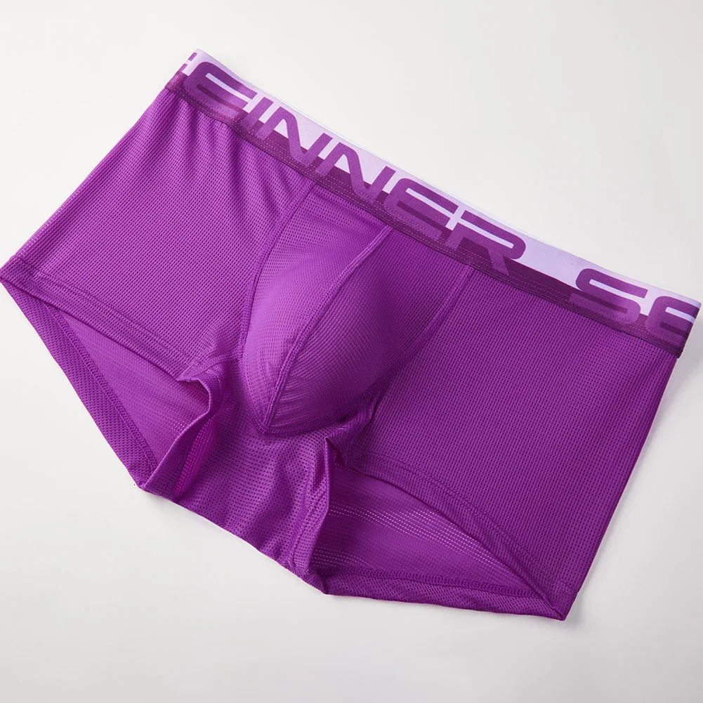 

Basic Men Bulge Pouch Breathable Mesh Lingerie Sports Fitness Underwear Boxer Briefs Shorts Plus Size Panties