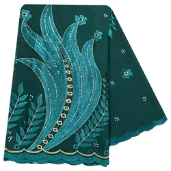 Muslim African Women Scarfs New Design Big Circle Design Big Embrodiery 100% Cotton With Grenadine Big Scarf for Shawls Pashmina