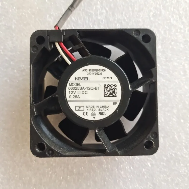 

NMB 06025SA-12Q-BT DC 12V 0.26A 60x60x25mm 3-Wire Server Cooling Fan