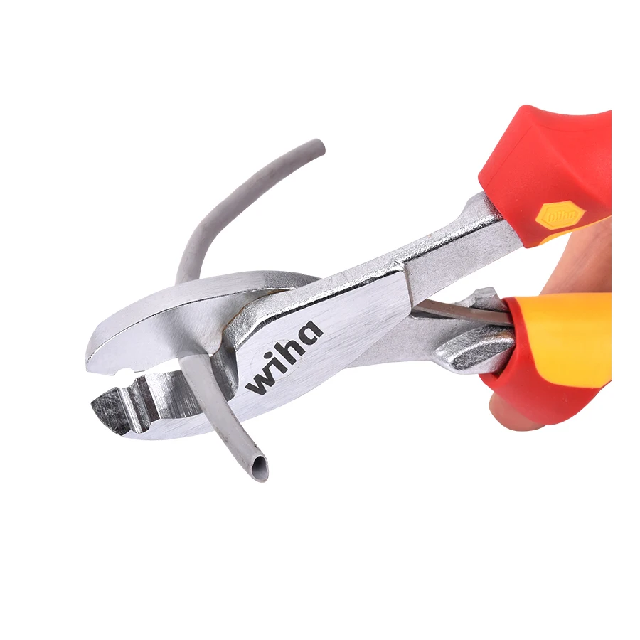 

WIHA 43662 VDE-Tested Insulated Cable Cutter Plier 1000v with Switchable Opening Spring Cutting Edge 210mm Electrical Plier