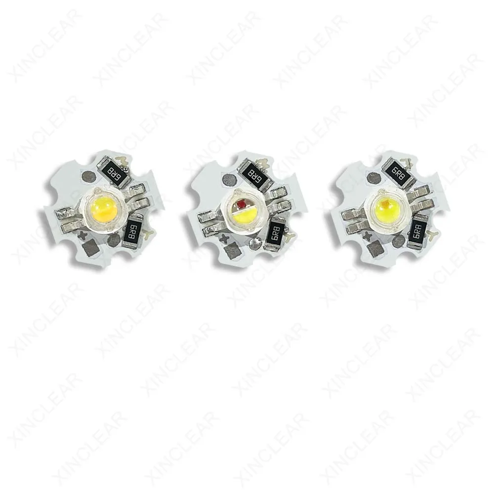 DC5V 2*3W Bicolor High Power White Warm White Yellow Red Green Lamp Beads With 20mm PCB Board For DIY Car Lighting Floodlight