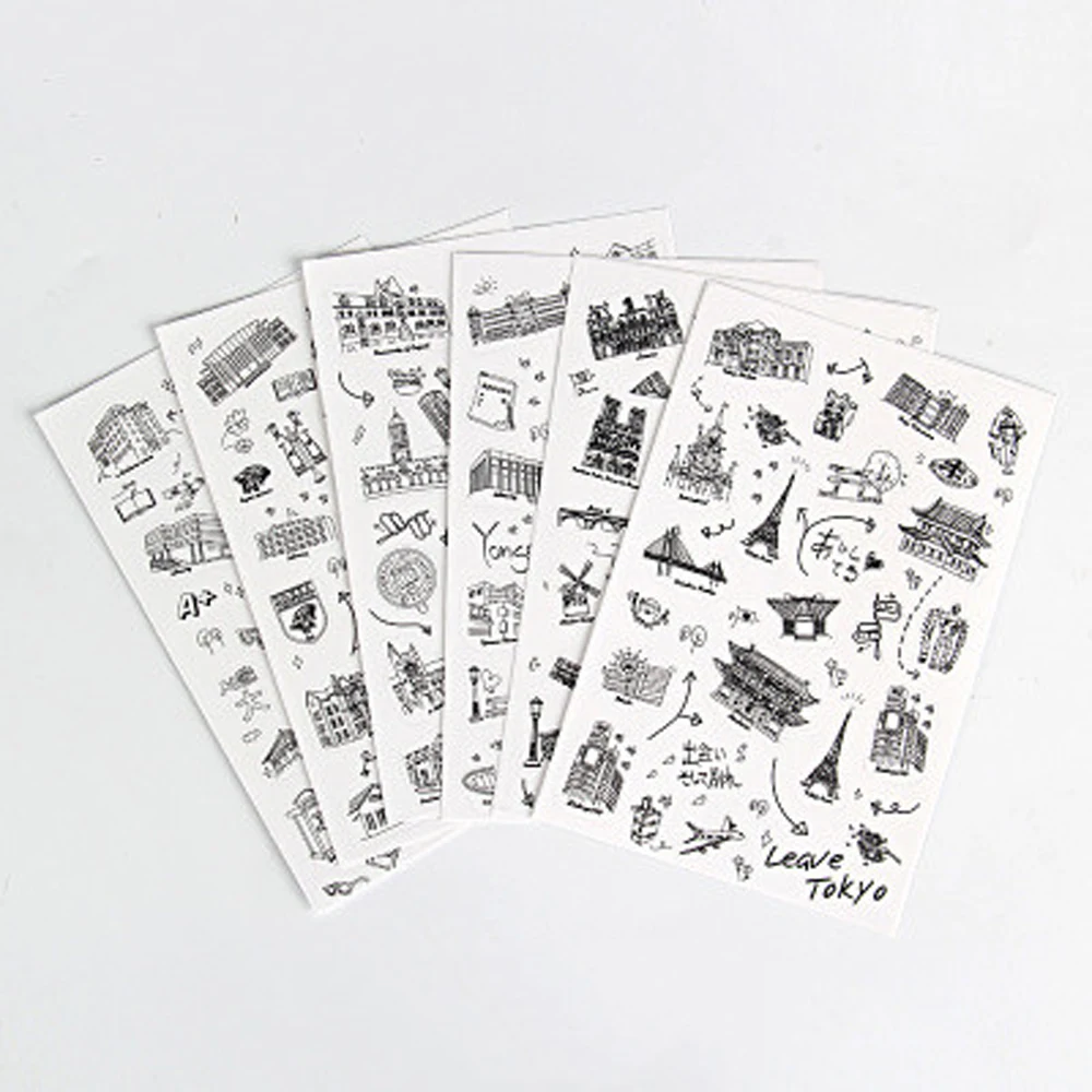 Kawaii Retro Planner Label Sticker Album Stick Scrapbooking Leuke Stickers Cartoon Sticker Decoratieve Stickers Dagboek Sticker